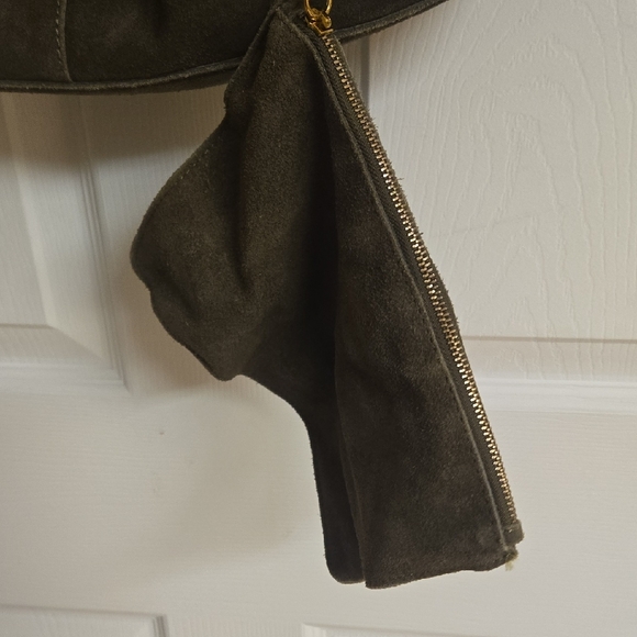 NWOT Haute Hippie Olive Green Suede Hobo Bag - Picture 5 of 5